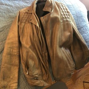 Allsaints men’s leather jacket size medium